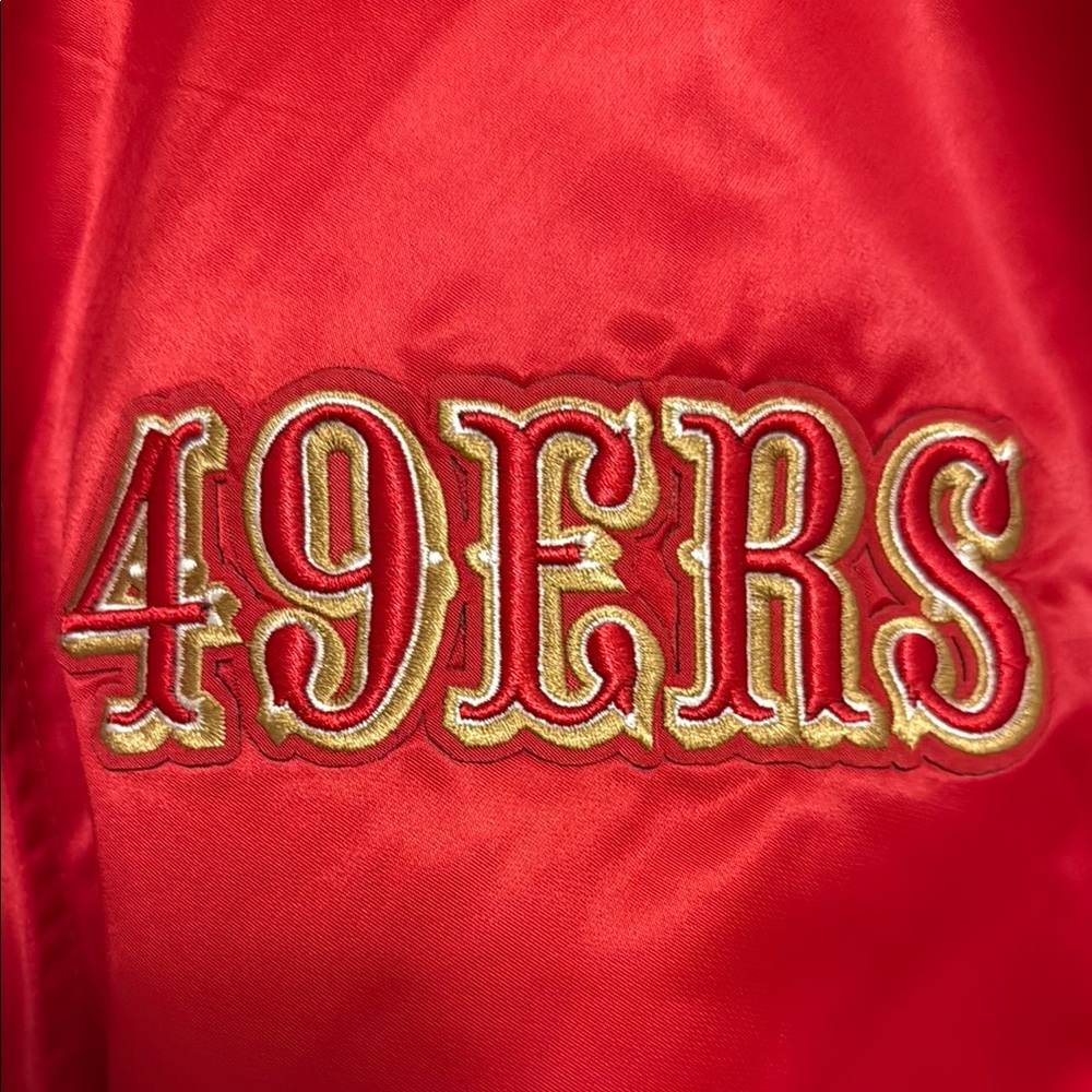 NFL San Francisco 49ers Red Bomber Jacke - Picture 3 of 8